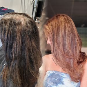 From this to that! Color correction at VeganColorist in Tampa