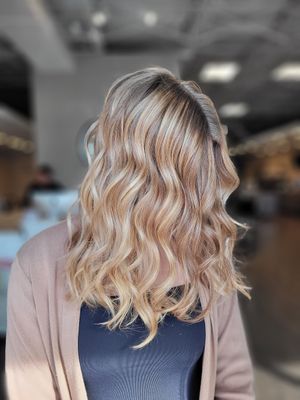Buttery blonde balayage at VeganColorist in Tampa
