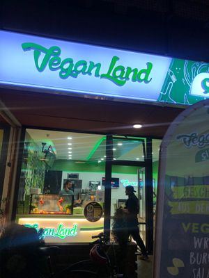Front view at Veganland in Berlin