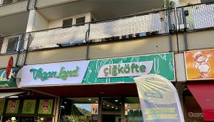 Entrance at Veganland in Berlin