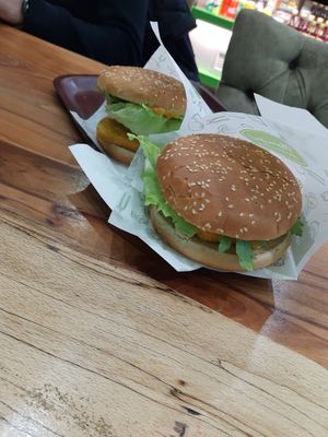 The burger at Veganland in Berlin
