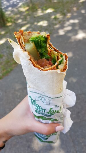Vegan çiğ köfte dürüm at Veganland in Berlin