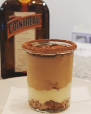 Tiramisu with Cointreau at Xato in Moledo