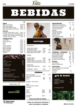 drinks at Xato in Moledo