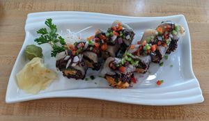 Hot Girl Roll (black rice option) at Daikon Vegan Sushi in Las Vegas