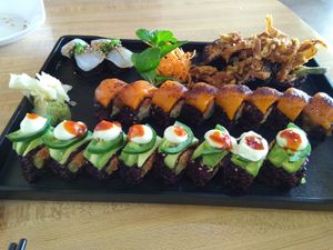 Various rolls at Daikon Vegan Sushi in Las Vegas