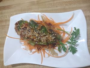 Jalapeno appetizer 🔥 at Daikon Vegan Sushi in Las Vegas