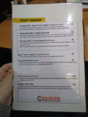  at Daikon Vegan Sushi in Las Vegas