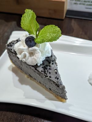 Black Sesame Cheesecake at Daikon Vegan Sushi in Las Vegas