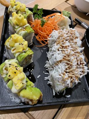 Dragon Rolls & California Rolls  at Daikon Vegan Sushi in Las Vegas