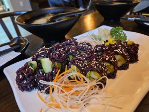 Black rice sushi at Daikon Vegan Sushi in Las Vegas