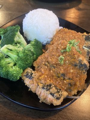 "Sea bass" in tomato sauce  at Daikon Vegan Sushi in Las Vegas