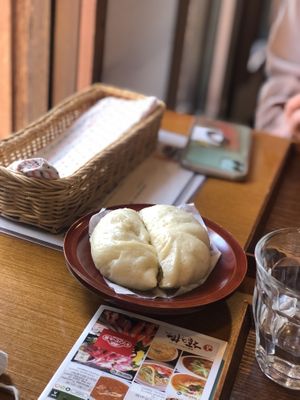 Yasai man , vegetable steam bun at Vegetable Lunch Xi Fang 喜坊 in Sapporo