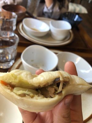 I choose the chinese flavoured steam bun at Vegetable Lunch Xi Fang 喜坊 in Sapporo