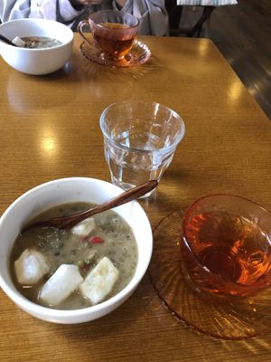 As for dessert its mung bean at Vegetable Lunch Xi Fang 喜坊 in Sapporo