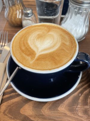 Cappuccino with oat milk  at Scarlett in Madrid