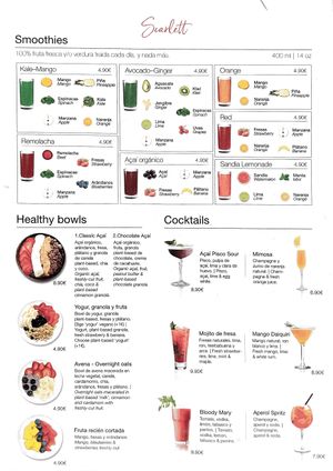 Menú   at Scarlett in Madrid