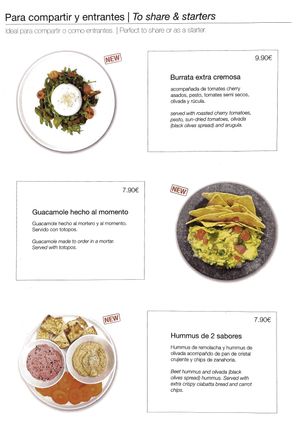 Menú   at Scarlett in Madrid