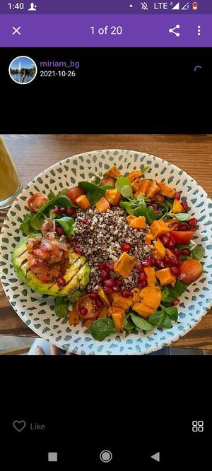 Salad vegan at Scarlett in Madrid