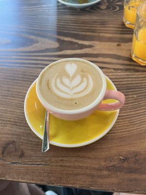 Cappuccino with oat milkk    at Scarlett in Madrid