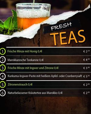 Teas at Aladin's Cafe in Hamburg