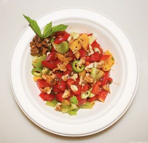 salad at Falfool Vegan House in Istanbul