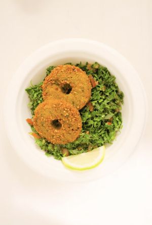 Salad at Falfool Vegan House in Istanbul