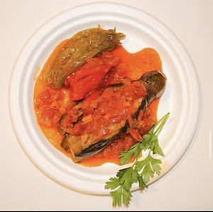 Eggplant at Falfool Vegan House in Istanbul