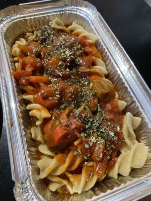 Pasta at Falfool Vegan House in Istanbul