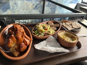 Potato and kofta meal  at Falfool Vegan House in Istanbul