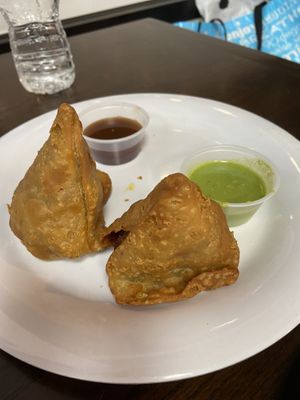 Samosas  at Honest in Floral Park