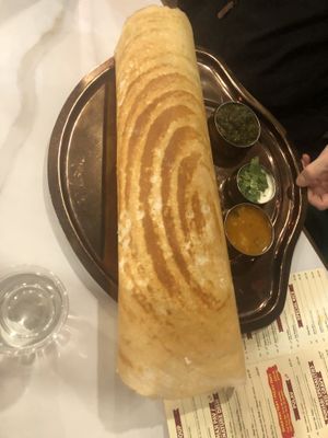 86 spinach dosa   at Honest in Floral Park