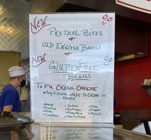 Variety of Tofu cream cheeses  at Cella Bagel in Selden