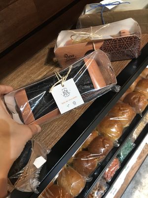 Pão de chocolate vegano at Padaria Massa Madre in Sao Paulo