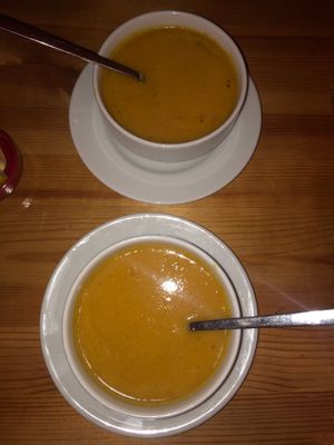 Pumpkin soup at VATKA in Istanbul
