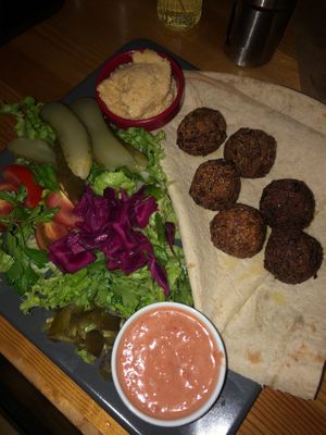 Falafel plate at VATKA in Istanbul