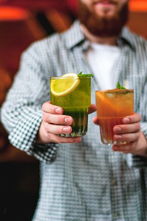 Lots of drinks at Vitary in Odessa