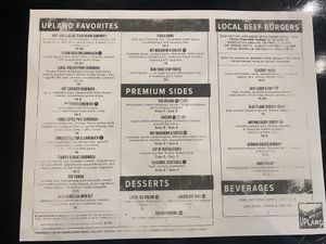 Menu  at Upland Brewing Co. Columbus Pump House in Columbus