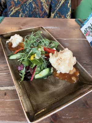 Tempura cauliflower   at The Dirty Bottles in Alnwick