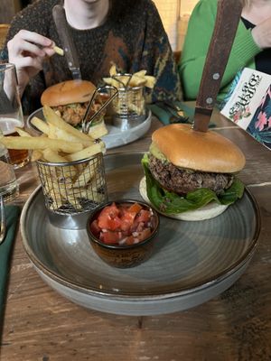 Spicy bean burger   at The Dirty Bottles in Alnwick