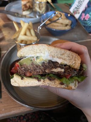 Inside the burger  at The Dirty Bottles in Alnwick