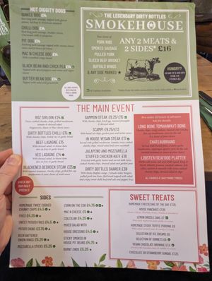 Menu as of Jun-24 at The Dirty Bottles in Alnwick