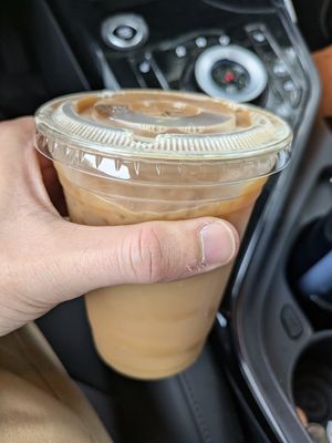 Iced latte at Pure Foods in Bristol