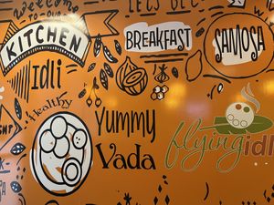 Cute entry wall  at Flying Idlis - Downtown in Houston