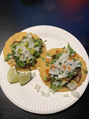 Vegan tacos (mushrooms)  at Poncho Tacos in Athens