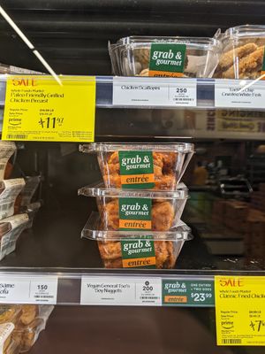 Vegan prepared foods - "soy nuggets" Chinese food at Whole Foods Market in Reno