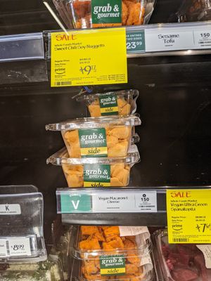 Vegan prepared foods - Mac and cheese at Whole Foods Market in Reno