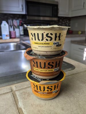 Mush brand vegan oats - in the yogurt section at Whole Foods Market in Reno