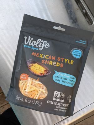 Violife brand vegan cheese shreds in multiple flavors at Whole Foods Market in Reno