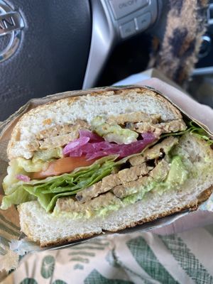 TTLA on sourdough with pickles and pickled onion  at Whole Foods Market in Reno